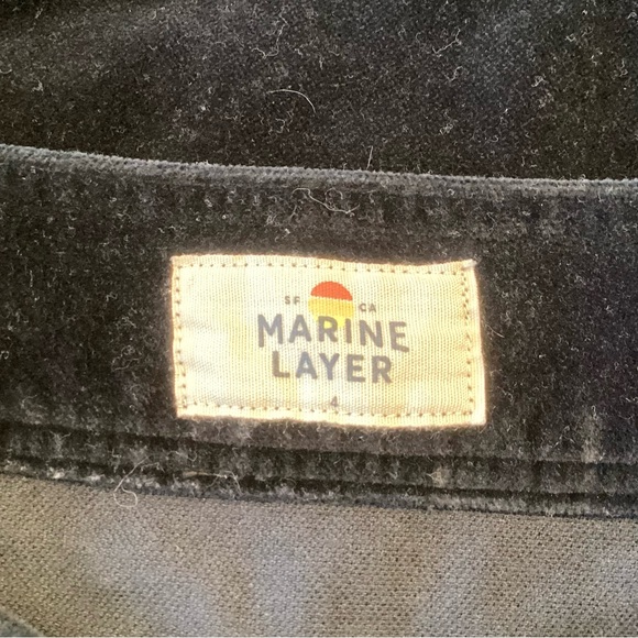 Marine Layer Velvet Zip Front Mallory Mini Skirt - Black - 4 - Picture 7 of 8